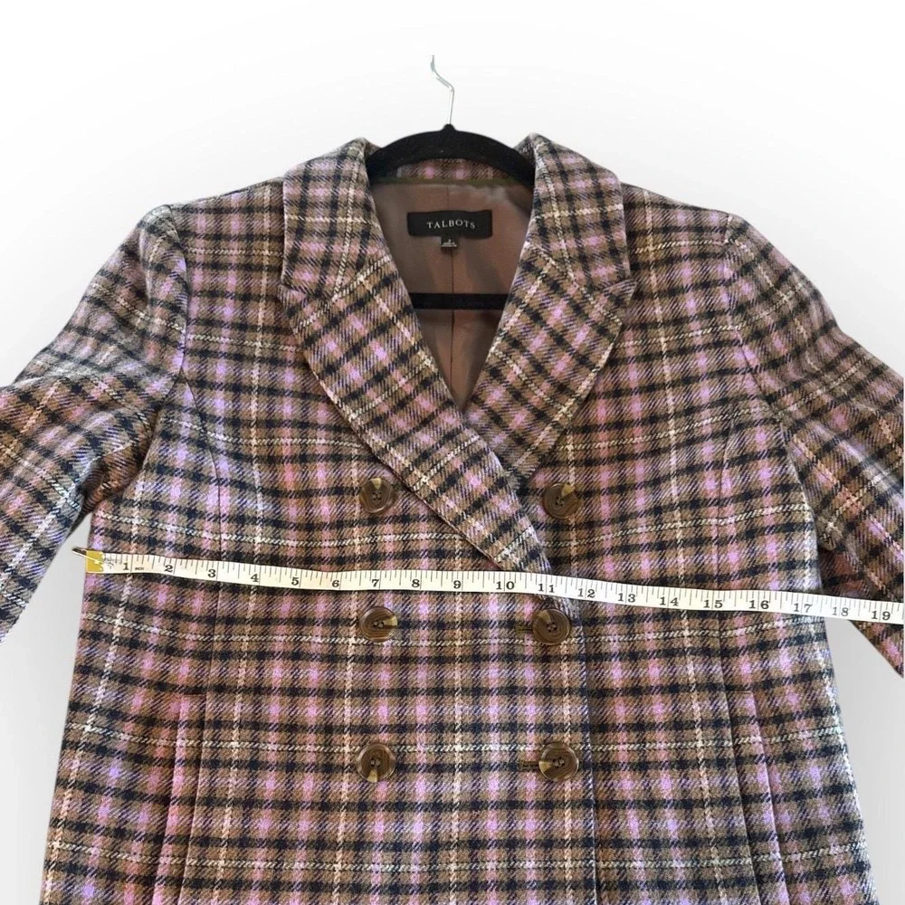 Talbots‎ Women's Plaid Double Breasted Blazer Jacket Size 2